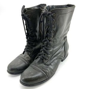 Size 9M Steve Madden Combat Troopa Green Boots